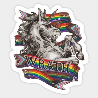 Wrath Unicorn – LGBTQ Pride Flag Sticker